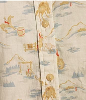 Pendleton Winona Ranch Rodeo Print Puff Sleeve Blouse