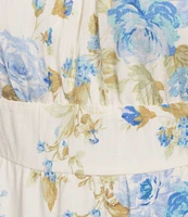 Perch By Blu Pepper Plus Puff Short Sleeve Maxi Dress