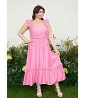 Perch by Blu Pepper Plus Ruffle Empire Waist Midi Dress