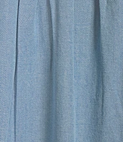 Perch By Blu Pepper Plus Size Half Button Yoke Short Sleeve Blouse