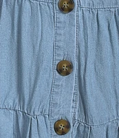 Perch By Blu Pepper Plus Tiered Button Front Dress