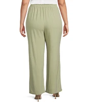 Perch by Blu Pepper Plus Wide Leg Linen Pants