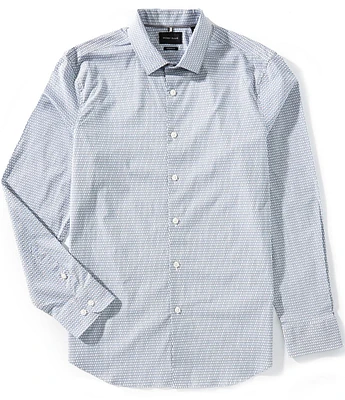Perry Ellis Big & Tall Geo Print Stretch Long Sleeve Woven Shirt
