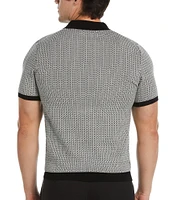 Perry Ellis Big & Tall Geo Short Sleeve Polo Sweater