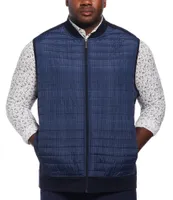 Perry Ellis Big & Tall Plaid Vest