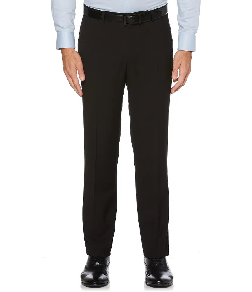 Perry Ellis Big & Tall Slim-Fit Non-Iron Solid Stretch Flat Front Suit Separates Dress Pants