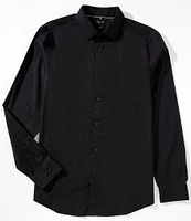 Perry Ellis Big & Tall Slim Fit Stretch End-On-End Long Sleeve Woven Shirt