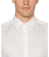 Perry Ellis Big & Tall Solid Dobby Water-Repellent Long-Sleeve Woven Shirt