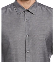 Perry Ellis Big & Tall Solid Dobby Water-Repellent Long-Sleeve Woven Shirt