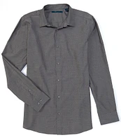 Perry Ellis Big & Tall Solid Dobby Water-Repellent Long-Sleeve Woven Shirt