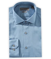 Perry Ellis Classic Fit Spread Collar Premium Luxe Sateen Dress Shirt
