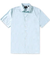 Perry Ellis Cotton Dobby Short Sleeve Woven Shirt
