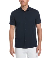 Perry Ellis Cube Print Short Sleeve Woven Shirt