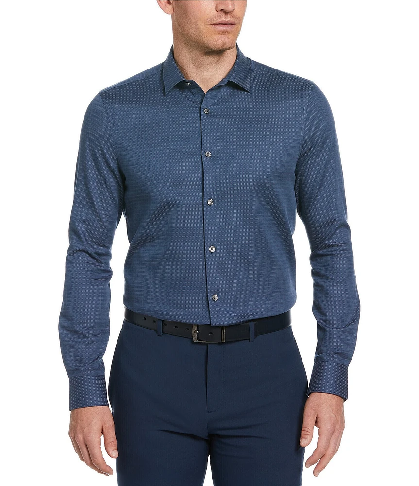 Perry Ellis Dash Dobby Long Sleeve Woven Shirt