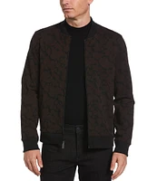 Perry Ellis Floral Jacquard Bomber Jacket