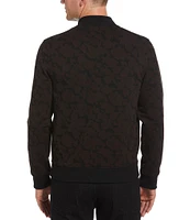 Perry Ellis Floral Jacquard Bomber Jacket