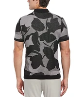 Perry Ellis Floral Print Short Sleeve Polo Shirt