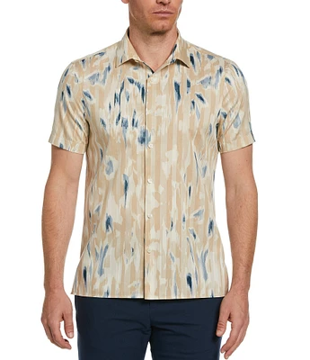 Perry Ellis Floral Print Short Sleeve Woven Shirt