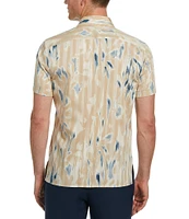 Perry Ellis Floral Print Short Sleeve Woven Shirt