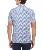 Perry Ellis Geo Block Print Short Sleeve Woven Shirt