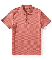 Perry Ellis Geo Jacquard Stretch Short Sleeve Polo Shirt