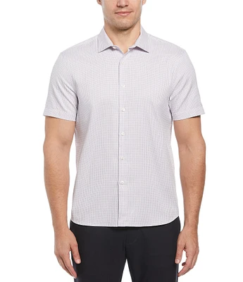 Perry Ellis Geo Print Dobby Short Sleeve Woven Shirt