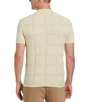 Perry Ellis Knit Short Sleeve Sweater Shirt