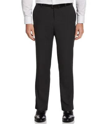 Perry Ellis Non-Iron Solid Stretch Suit Separates Flat-Front Dress Pants