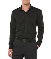 Perry Ellis Non-Iron Solid Long-Sleeve Twill Shirt