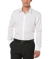 Perry Ellis Non-Iron Solid Long-Sleeve Twill Shirt