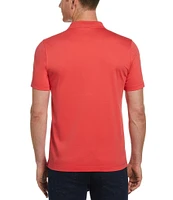 Perry Ellis Performance Stretch Solid Interlock Short Sleeve Polo Shirt