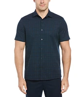 Perry Ellis Plaid Short Sleeve Woven Shirt