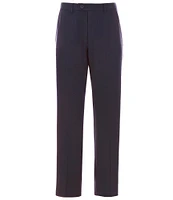 Perry Ellis Premium Tailored Flat Front Birdseye Pin-Dotted Dress Pants