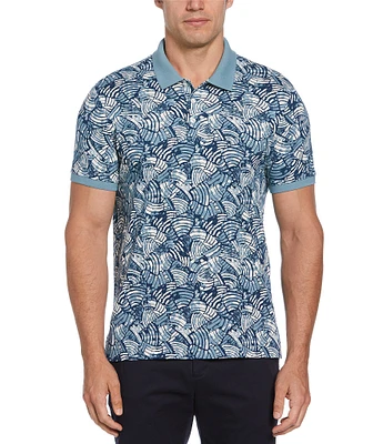 Perry Ellis Printed Interlock Short Sleeve Polo Shirt