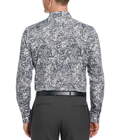 Perry Ellis Printed Long Sleeve Woven Shirt