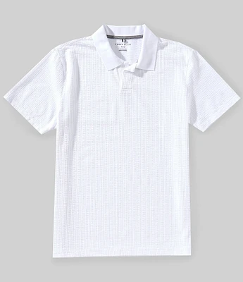 Perry Ellis Seersucker Short Sleeve Polo Shirt