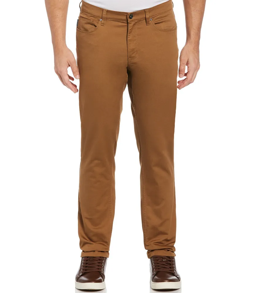 Perry Ellis Slim Fit Flat Front 5-Pocket Stretch Pants