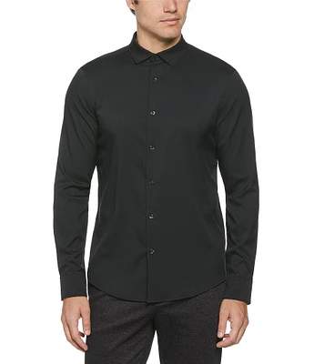 Perry Ellis Slim-Fit Performance Stretch Solid Long Sleeve Woven Shirt