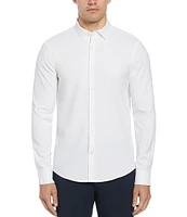 Perry Ellis Slim-Fit Performance Stretch Solid Long Sleeve Woven Shirt