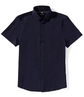 Perry Ellis Slim Fit Seersucker Performance Stretch Short Sleeve Woven Shirt