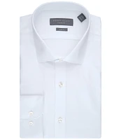 Perry Ellis Slim Fit Spread Collar Chateau Herringbone Solid Dress Shirt