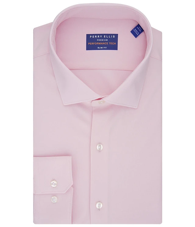 Perry Ellis Slim Fit Spread Collar Premium Performance Tech Solid Dress  Shirt at Hamilton Place in Chattanooga, TN