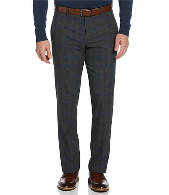 Perry Ellis Stretch Flat-Front Plaid Suit Separates Dress Pants