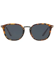 Persol Unisex PO3186S Brown Tortoise 53mm Round Sunglasses