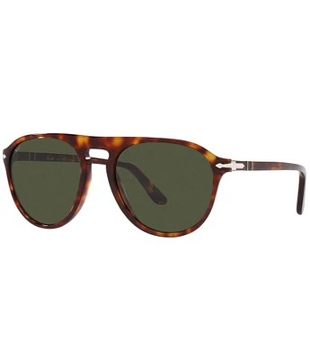 Persol Unisex PO3302S Havana 55mm Aviator Sunglasses