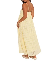 Petal & Pup Alyah Embroidered Square Neck Empire Waist Sleeveless Maxi Dress