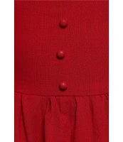 Petal & Pup Caty Square Neck Sleeveless Wide Strap Button Detail A-Line Maxi Dress
