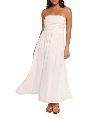 Petal & Pup Kayt Strapless A-Line Maxi Dress
