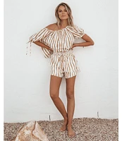 Petal & Pup Maggie Stripe Print Two Piece Short Set