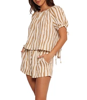 Petal & Pup Maggie Stripe Print Two Piece Short Set